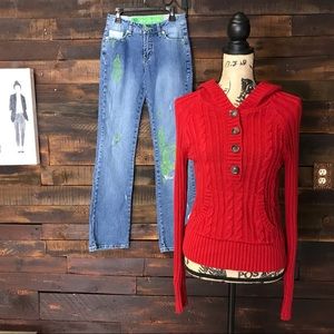 Aeropostale Red Hooded Sweater